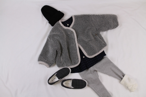 no collar boa coat ノーカラーボアコート