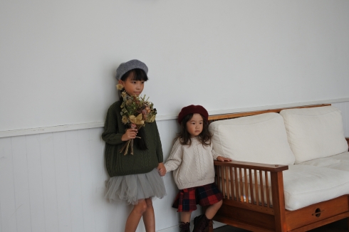 aran knit -brown アラン柄ニット　ブラウン